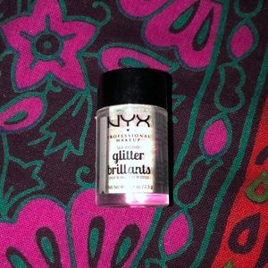 NYX holographic white face and body glitter